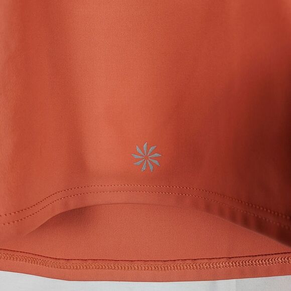 Athleta Women’s M Orange Crop Tank High Neck Racer‑Back Activewear - Picture 4 of 14